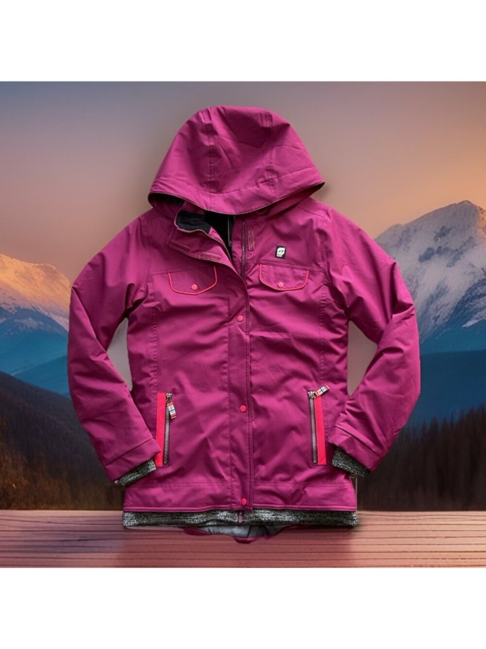 Orage XXL 16 Ski Snowboard Youth Girls Jacket Fusia Jacket Ski Winter Hooded